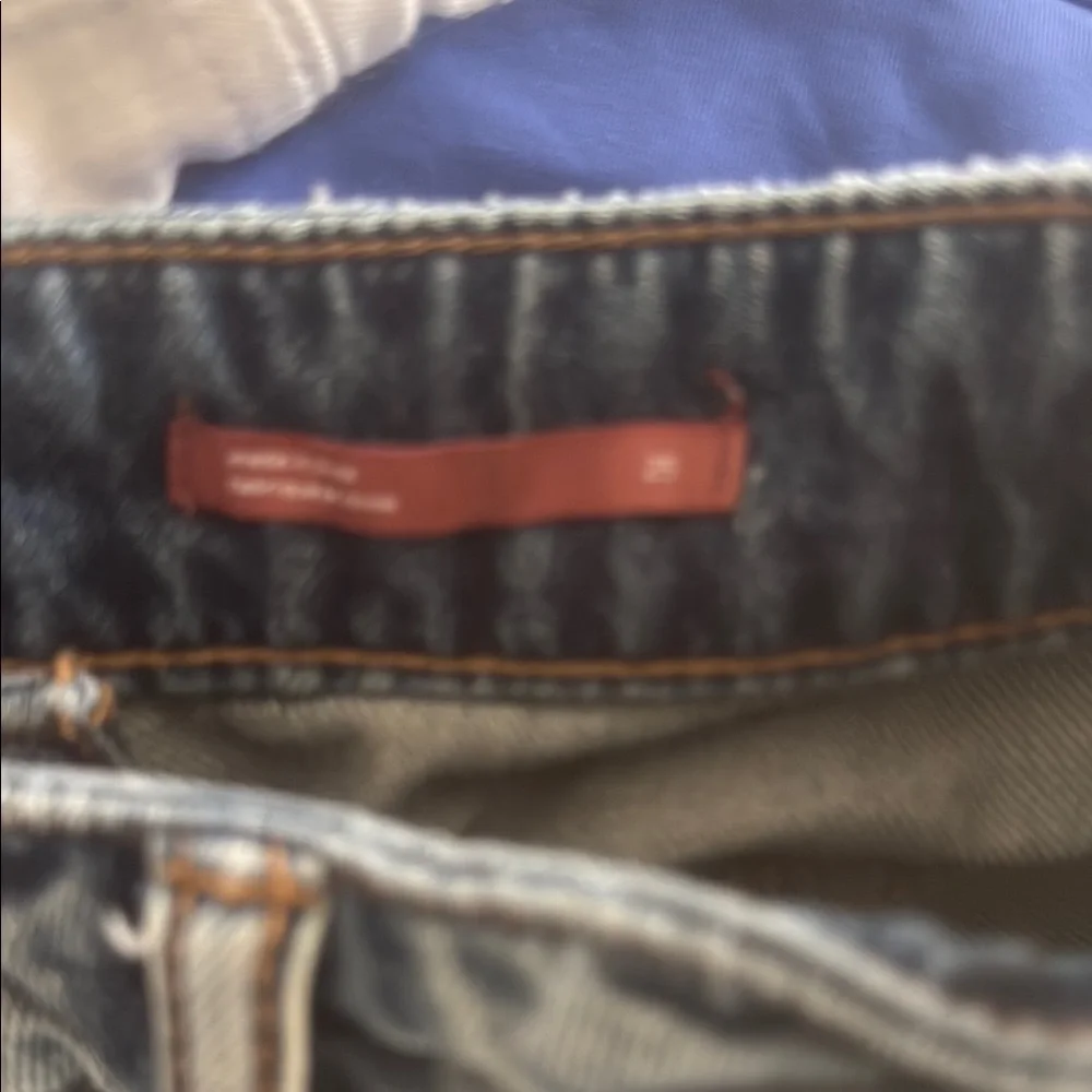Anthropologie Blue High-Waisted Jean Shorts - Picture 7 of 7